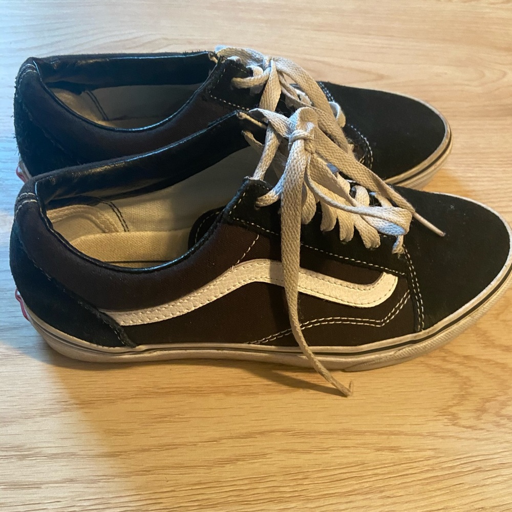 Black and white Vans